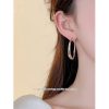 Silver Needle Big Circle Simple Bracelet Earrings High Sense