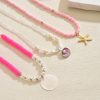Polymer Clay Beaded Necklace Female Shell Multi-layer Twin Clavicle Chain