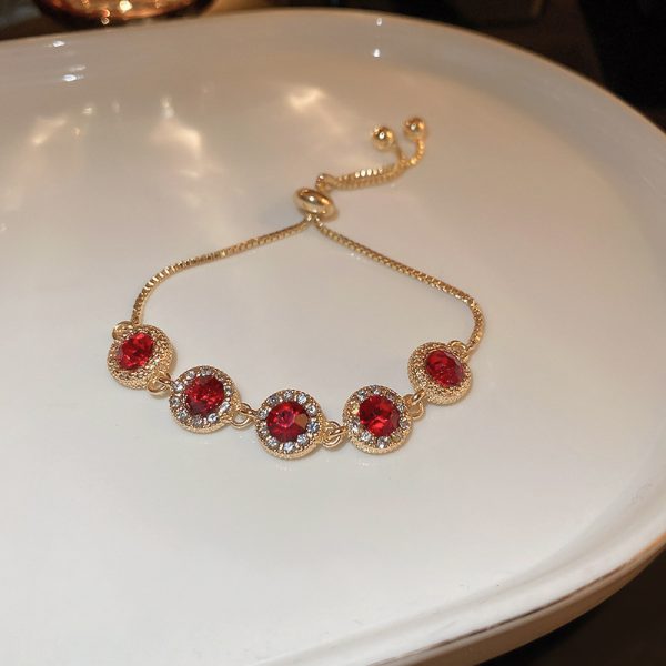 Zircon Micro Inlaid Bracelet Light Luxury Retro Temperament