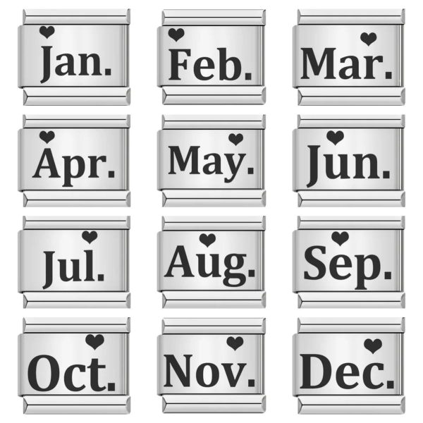 Birthday In December English Simplified Pattern Italian Module Bracelet