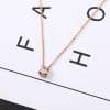 Simple Four-claw Single Diamond Pendant Female Temperament Titanium Steel Necklace