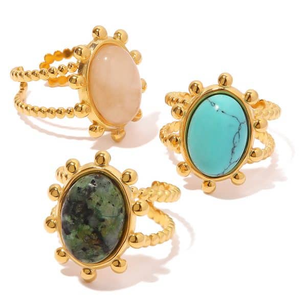 Retro Antique Natural Stone Ring