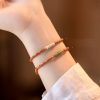 Women's Fine Olive Stone Shoushan Stone Bracelet