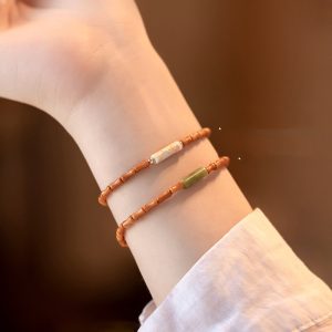 Women's Fine Olive Stone Shoushan Stone Bracelet