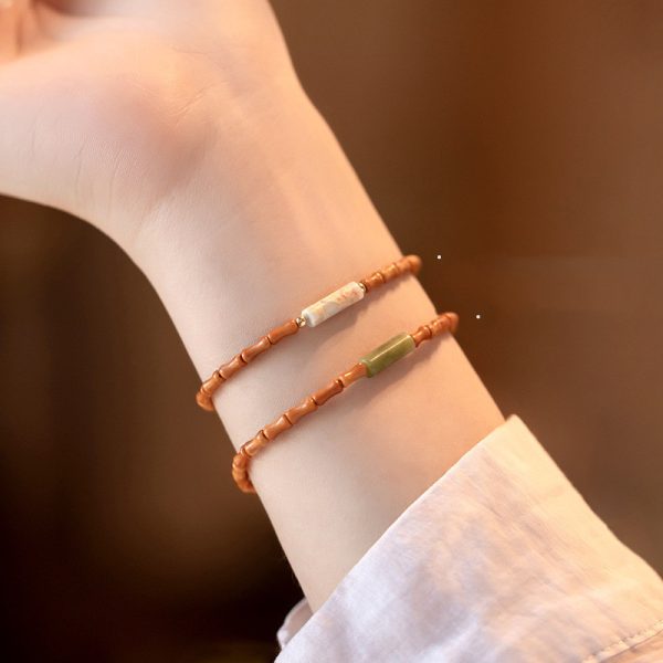 Women's Fine Olive Stone Shoushan Stone Bracelet
