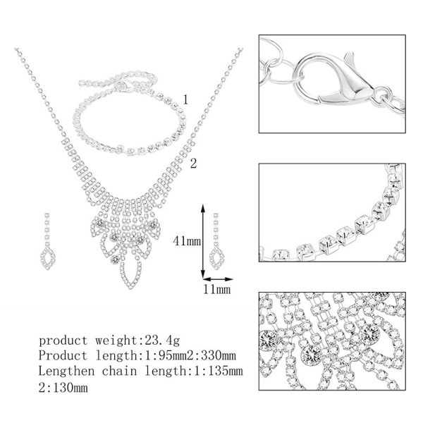 Fashionable Bridal Jewelry Set Simple Necklace