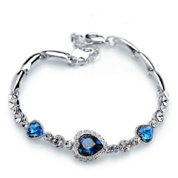 Ladies Love Blue Crystal Zircon Jewelry Set