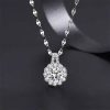 Titanium Steel Moissanite Necklace With Women's Lace Pendant