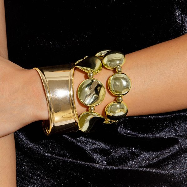 New Multi-layer Line Winding Geometric Open Bracelet Suit