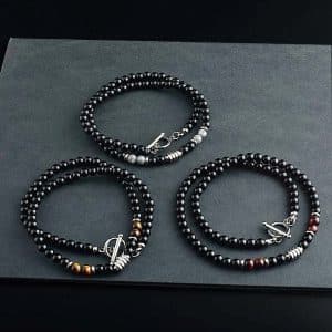 Men's Fashion Map Stone Necklace