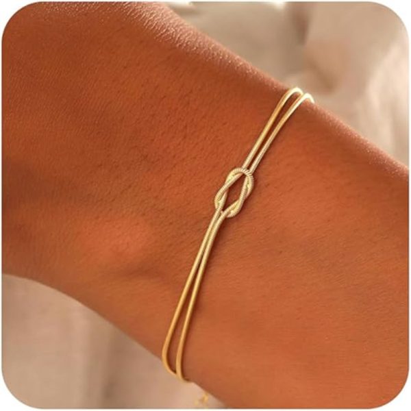 Valentine's Day Knot Snake Stainless Steel Knot Couple Bracelet