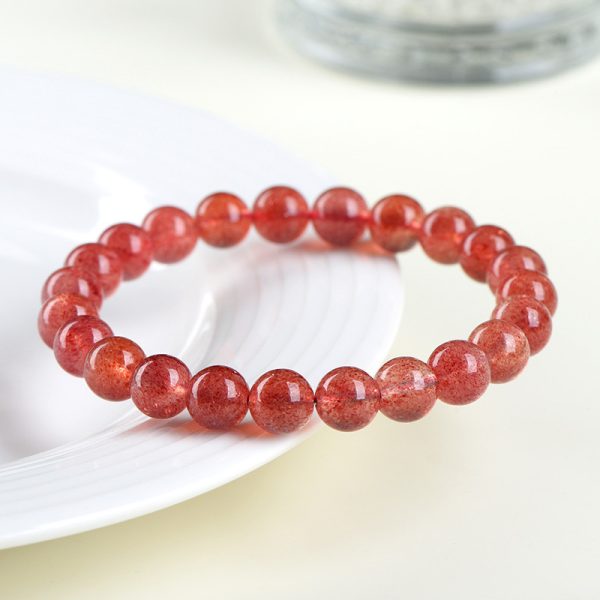 Natural Pigeon Blood Red Ice Strawberry Quartz Bracelet