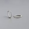 More Sizes Circle Polka Dot S925 Sterling Silver Ear Clip