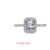 Women's Sterling Silver Moissanite Closed Ring