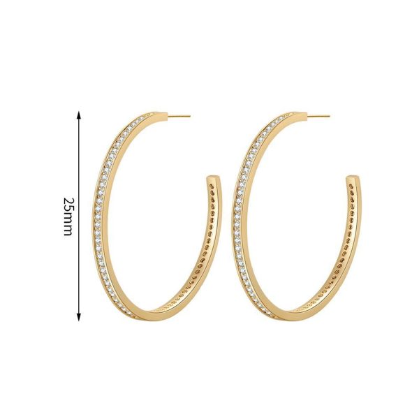 Europe And The United States S925 Silver Micro-set Zircon Ear Buckle