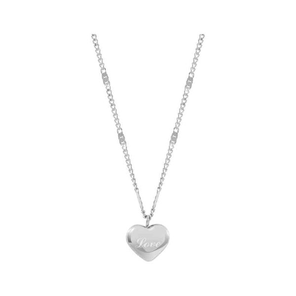 Women's Fashion Simple Stainless Steel Love Heart Necklace