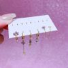 Ladies New Fashion Zirconium Ring Earring Set