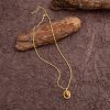 Maillard Retro Style Natural Tigereye Titanium Steel Necklace