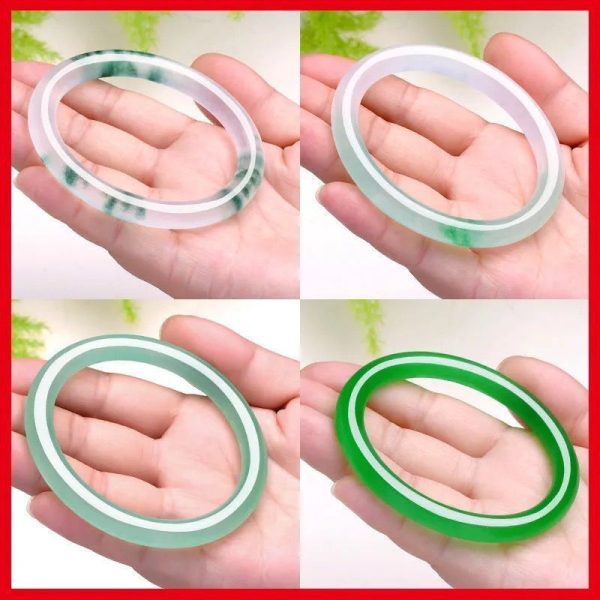 Ice-like Emerald Floating Flower Bracelet For Women