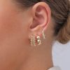 Metal Grain Spiral Cold Wind Set Earrings