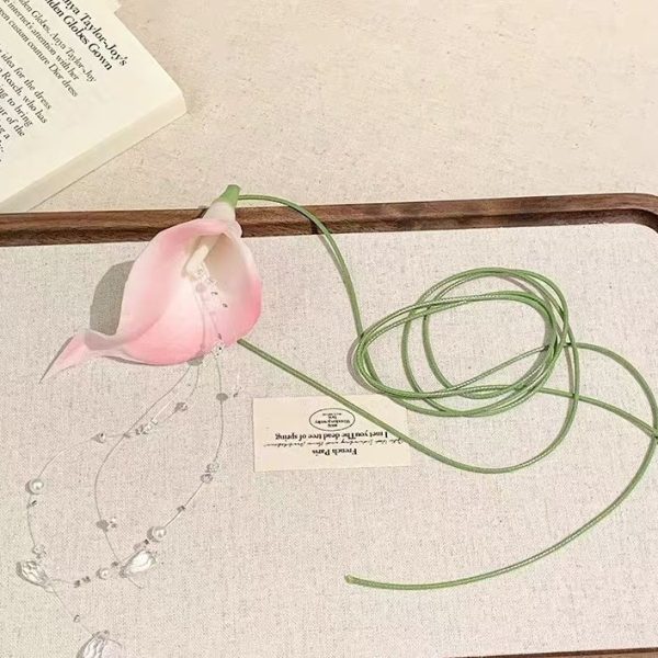 Common Calla Flower Necklace For Women