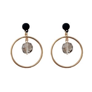 Geometric Circle Crystal Pendant Earrings Personality Earrings Women