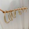 Gold Small Circle Fashion Exaggerated Earrings