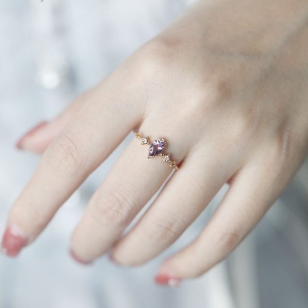 Super Exquisite Amethyst Light Luxury All-Match Ring