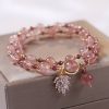 Strawberry Quartz Bracelet Double Layer Fairy Style