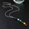 Natural stone colorful beads pendant