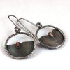 Mid-ancient Hollow Circle Metal Drop Earrings Inlaid Earrings