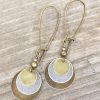 Bohemian Retro Ethnic Style Distressed Bronze Circle Multi-layer Metal Alloy Earrings