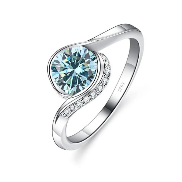 Moissanite Ring S925 Women's Sterling Silver