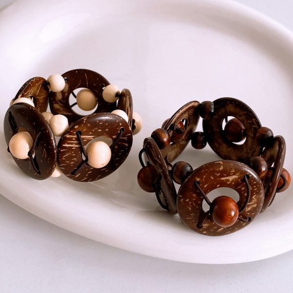 Wooden Bead Elastic Bracelet Ethnic Style Fashion All-match Bracelet Personality
