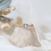 Fashion Sky Blue Glass Stone Love Heart Ring