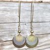 Bohemian Retro Ethnic Style Distressed Bronze Circle Multi-layer Metal Alloy Earrings