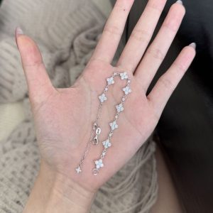 S925 Sterling Silver Four-diamond Full Diamond Bracelet