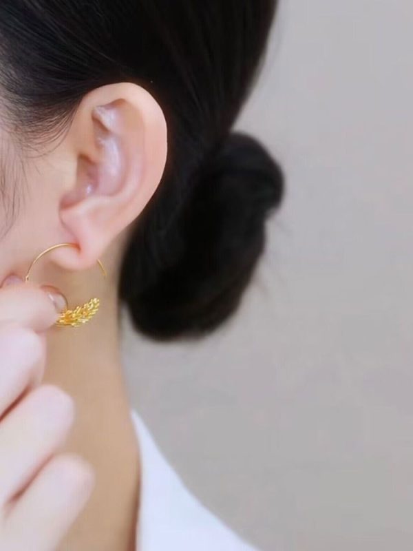 Niche Wheat Earring Design Tidal Circle