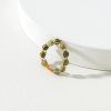 Jewelry Copper Wire Wrapped Stone Bead Ring