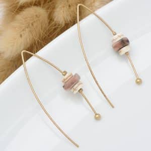 Design natural stone creative earrings