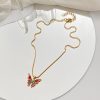 Ins Colorful Oil Necklace Butterfly Girlfriends Clavicle Chain
