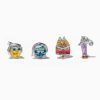 Color Zircon Cartoon Earrings Four-piece Set Trendy Earrings Suit