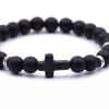 Natural Stone Cross Beaded Bracelet