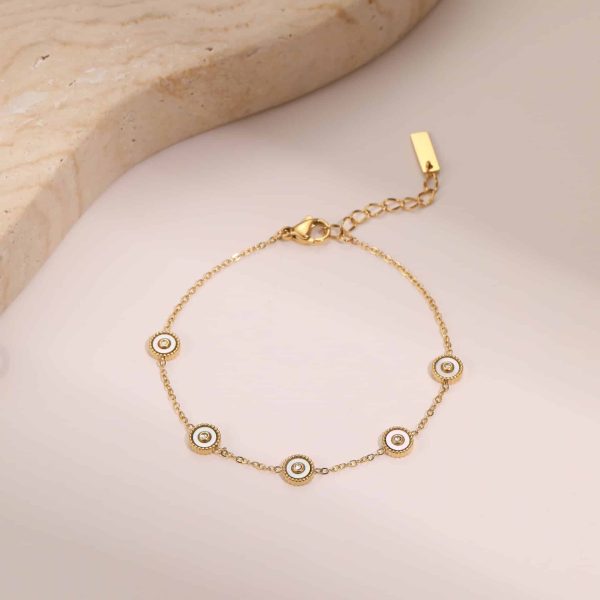 Light Luxury Fritillary Stainless Steel Bracelet 18K Gold Plating Exquisite Design Sense Ornament