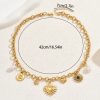 Niche Love Inlaid Pearl Gem Same Design Pendant Chain