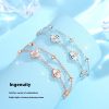 S925 Silver Double-layer Clover Bracelet