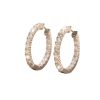 Copper Inlaid Zirconium Fashionable All-match Personalized Circle Earrings