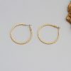 Women's Fashion Circle Alloy Matte Gold Earrings