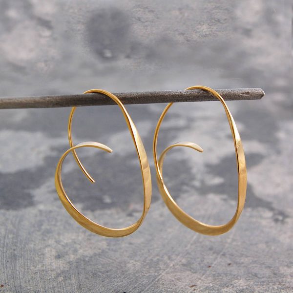 New Fashion Spiral Large Circle Earrings