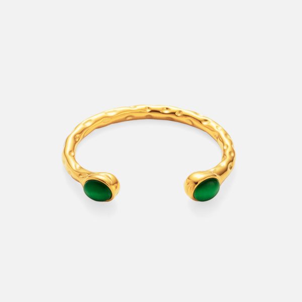 18K Real Gold Plated Titanium Steel INS Fashion Exquisite Zircon Opening Bracelet
